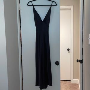 Satin black dress